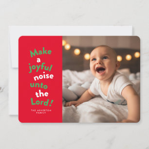 Tarjeta Festiva Hacer un alegre ruido divertido foto de Navidades 