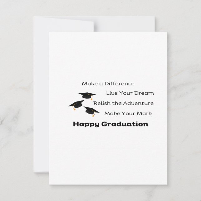 Tarjeta Festiva Hacer una diferencia en una graduación (Anverso)