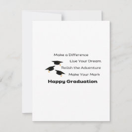 Tarjeta Festiva Hacer una diferencia en una graduación