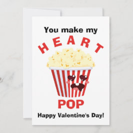 Tarjeta Festiva Haces mi El día de San Valentín de Popcorn POP en 
