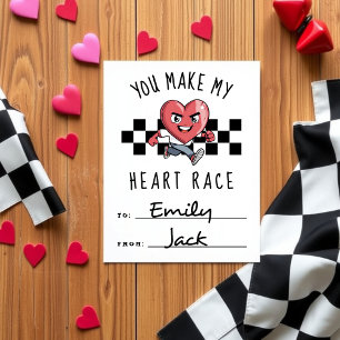 Tarjeta Festiva Haces que mi corazón corra hacia el Día de San Val