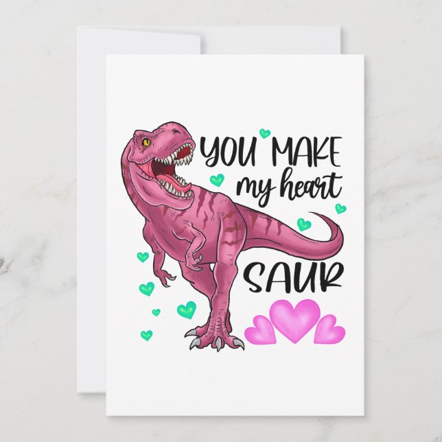 Tarjeta Festiva Haces que mi corazón Saur Día de San Valentín (Anverso)