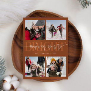 Tarjeta Festiva Haciendo brillantes los espíritus Navidades de Ter