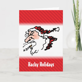Tarjeta Festiva Hackin Santa Funny Personalizado