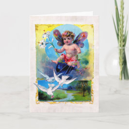 Tarjeta Festiva Hada de Pascua Caída