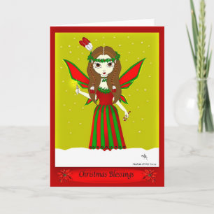 Tarjeta Festiva Hadas de Navidades nativos