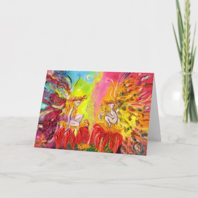 TARJETA FESTIVA HADAS DEL AMANECER (Anverso)