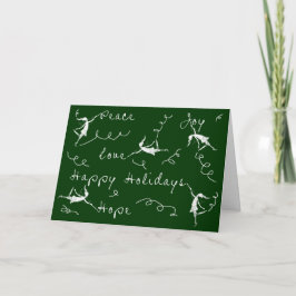 Tarjeta Festiva Hadas del arte buenas fiestas