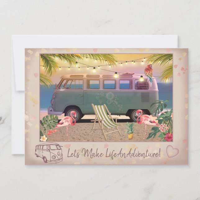 Tarjeta Festiva Hagamos de la vida una aventura (Anverso)