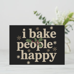 Tarjeta Festiva Hago Feliz a la Gente Tripulación de Hornear Cupca