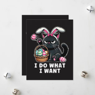 Tarjeta Festiva hago lo que quiero Gato de Pascua