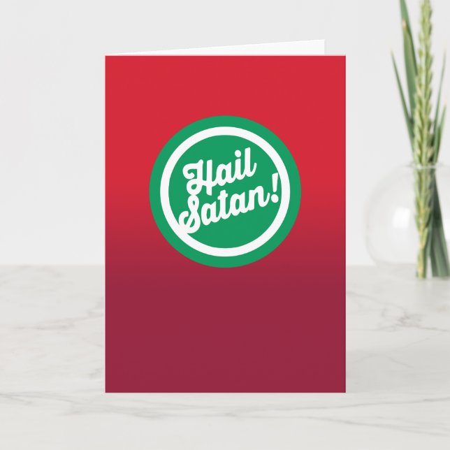 Tarjeta Festiva Hail Satan (Anverso)