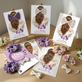 Tarjeta Festiva Hair Clip & Scrunchie Display Card  Floral Boutiqe