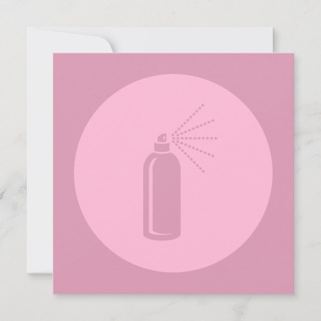 Tarjeta Festiva Hairspray Salon Art PERSONALIZADO COLOR (Anverso)