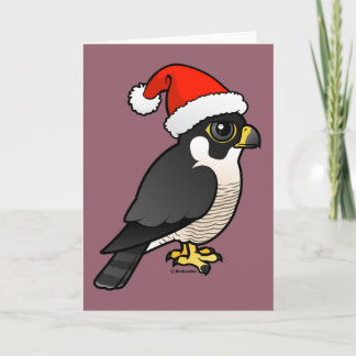 Tarjeta Festiva Halcón de peregrino Santa