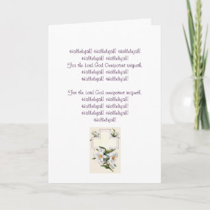 Tarjeta Festiva Hallelujah Chorus Easter Card