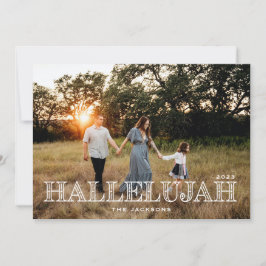 Tarjeta Festiva Hallelujah Navidades religiosos