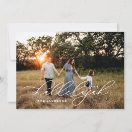 Tarjeta Festiva Hallelujah Navidades religiosos escribidos