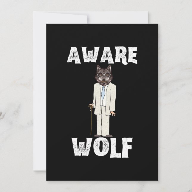 Tarjeta Festiva Halloween 2020 Camisetas conscientes del lobo - We (Anverso)
