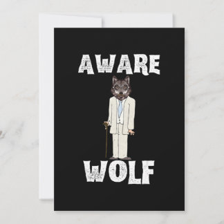 Tarjeta Festiva Halloween 2020 Camisetas conscientes del lobo - We