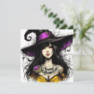 Tarjeta Festiva Halloween Acaba de Volverse Más Brujo con 'Feliz H