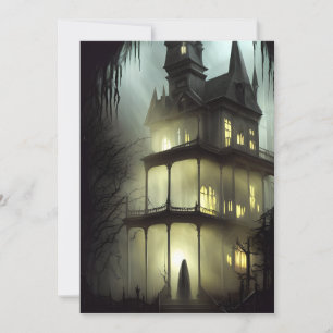 Tarjeta Festiva Halloween atormentó a la casa