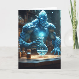 Tarjeta Festiva Halloween de Ghoul Azul gigante