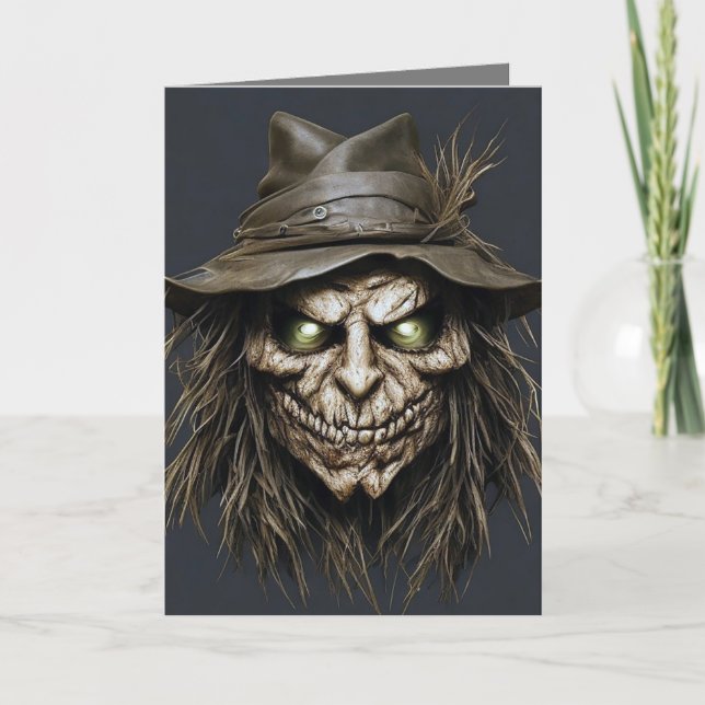 Tarjeta Festiva Halloween de Hombre Acreedor (Anverso)