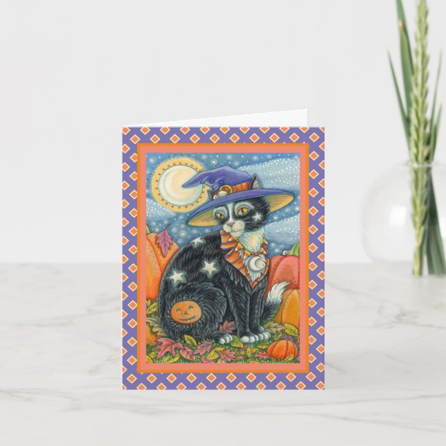 TARJETA FESTIVA HALLOWEEN DE LA TESTIGO Y RATÓN DEL CÁMARA DE CÓDI (Anverso)