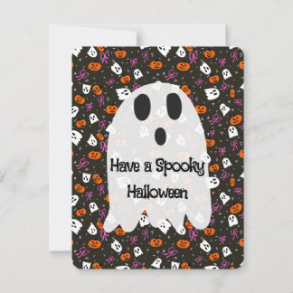Tarjeta Festiva Halloween espeluznante 