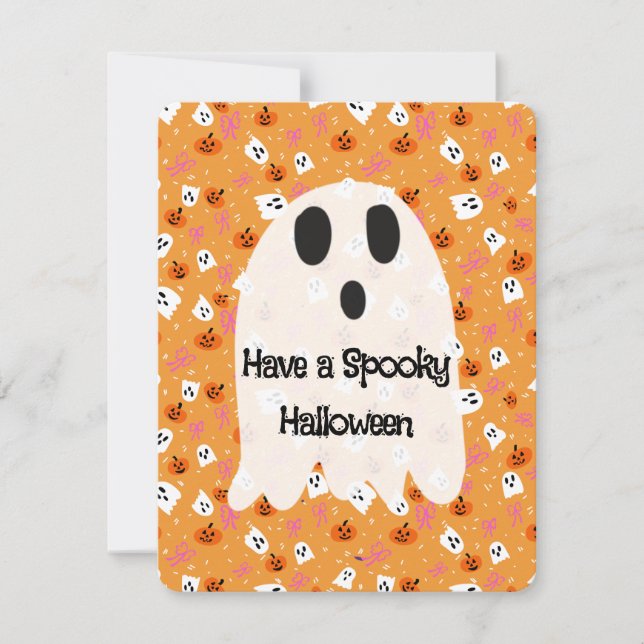 Tarjeta Festiva Halloween espeluznante  (Anverso)