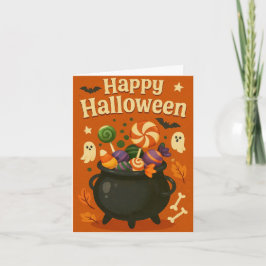 Tarjeta Festiva Halloween espeluznante lindo