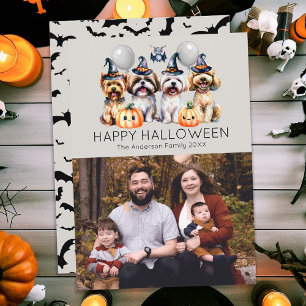 Tarjeta Festiva Halloween feliz de la familia