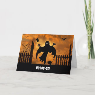 Tarjeta Festiva Halloween Martini bebe fantasmas divertidos