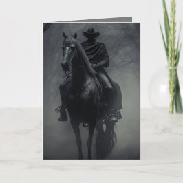 Tarjeta Festiva Halloween misterioso oscuro y oscuro