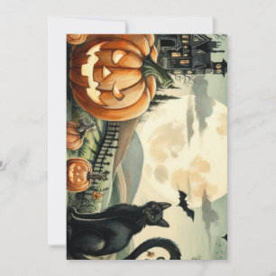 Tarjeta Festiva Halloween/otoño/otoño/otoño/calabaza/gato