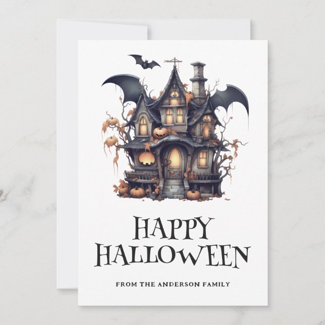 Tarjeta Festiva Halloween Spooky (Anverso)