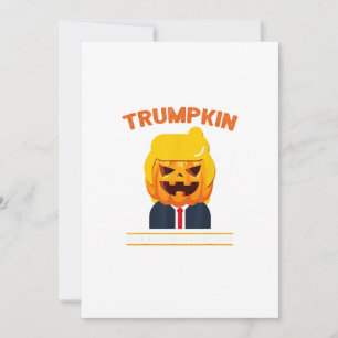 Tarjeta Festiva Halloween Trumpkin Divertido  Calabaza Halloween