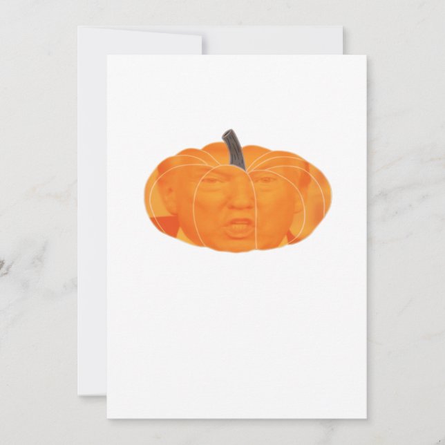 Tarjeta Festiva Halloween Trumpkin Extra Clásico (Anverso)