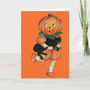 Tarjeta Festiva Halloween vintage