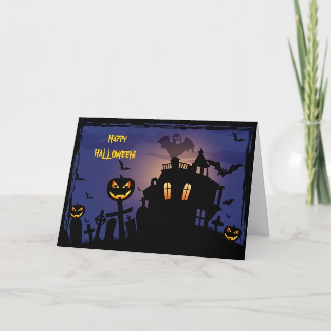 Tarjeta Festiva Haloween feliz (Anverso)