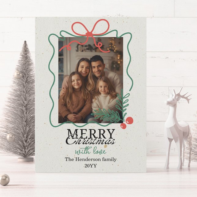 Tarjeta Festiva Hand-drawn doodle frame Merry Christmas  (Subido por el creador)
