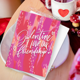 Tarjeta Festiva Hand Lettered Galentine's Day