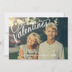 Tarjeta Festiva Hand Lettered Happy ValentDay Holiday Photo