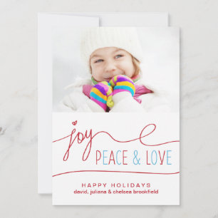 Tarjeta Festiva Hand Lettered Joy