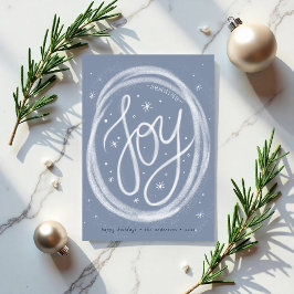 Tarjeta Festiva Hand-lettered Joy- Non-Photo Flat Holiday Card