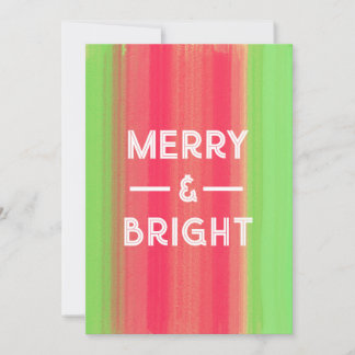 Tarjeta Festiva Hand Painted Merry and Bright