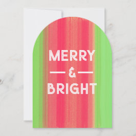Tarjeta Festiva Hand Painted Merry and Bright