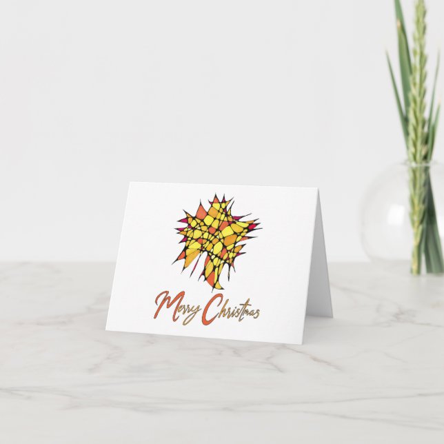 Tarjeta Festiva Handmade Christmas Card with Star Graphic (Anverso)