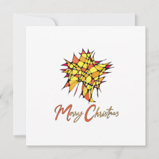 Tarjeta Festiva Handmade Christmas Card with Star Graphic